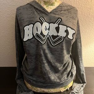 Women’s long sleeve gray hoodie, size medium